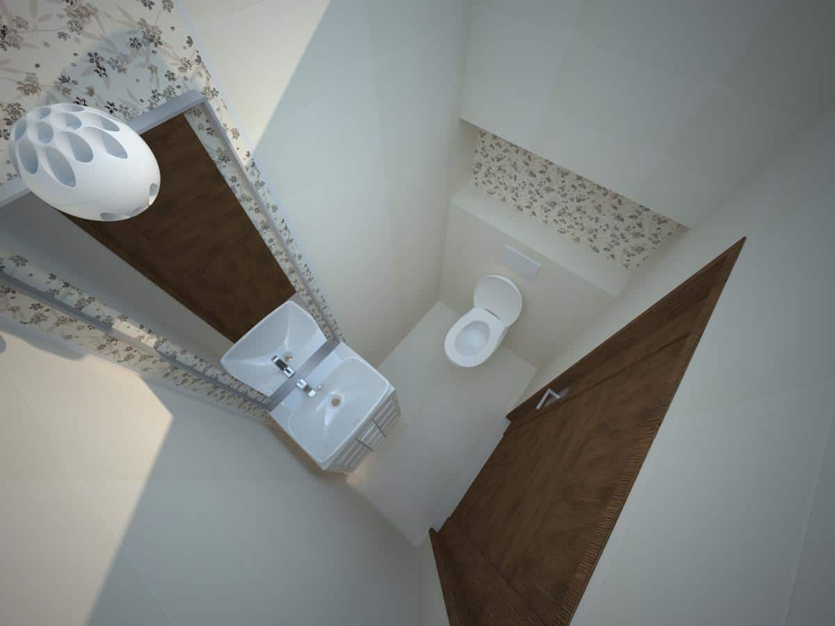 Projekty wnętrz domów jednorodzinnych wc