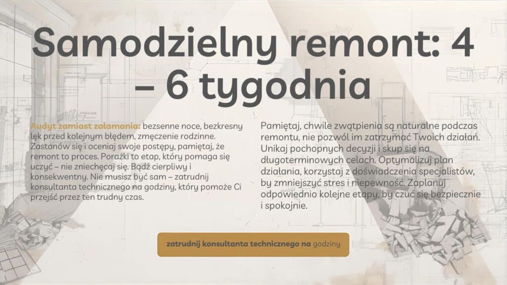 Kryzys 4 6 tygodni remont